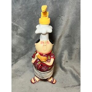 Tracy Flickinger CIC Chef Soap Dispenser Tropical Bistro Kitchen Decor